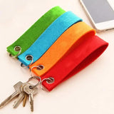 20Pcs Felt Key Rings with Blank Tag Stainless Steel Ring Make Your Own Keychain