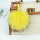 Raccoon Fur Ball Pompom Keychain Keyring Pendant Gift