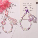 Star Charm Keychain Girls Backpack Charm Headphone Case Accessorie Car Keyring