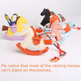 PU Leather Animal Hobbyhorse Keychain Pendant Women Girls Bag Charm