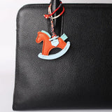 PU Leather Animal Hobbyhorse Keychain Pendant Women Girls Bag Charm