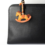 PU Leather Animal Hobbyhorse Keychain Pendant Women Girls Bag Charm