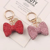 Crystal Bow Keychain Rhinestone Alloy Keyring Charm Bag Car Pendant Gift