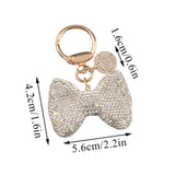 Crystal Bow Keychain Rhinestone Alloy Keyring Charm Bag Car Pendant Gift