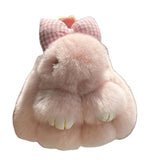 Mini rabbit hair bow pendant Bag strap Car key chain bunny couple pendant keycha