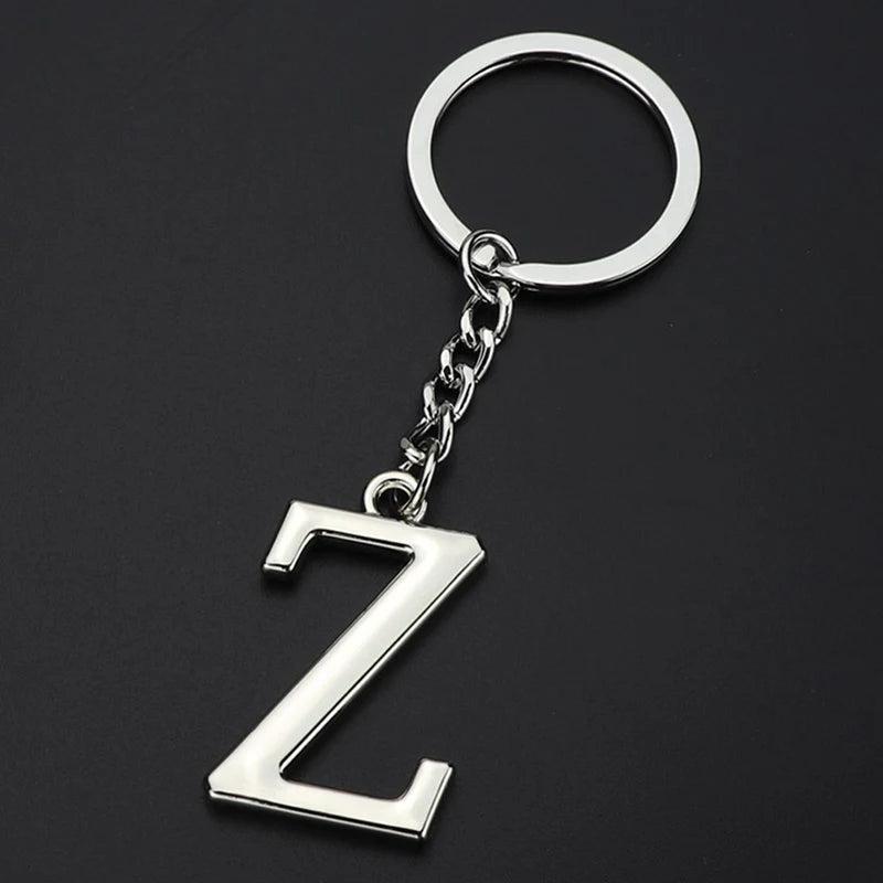 Initials Letter Key Pendant Green Pompom Glitter Resin Alphabet Keychain