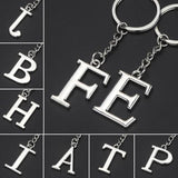 Initials Letter Key Pendant Green Pompom Glitter Resin Alphabet Keychain