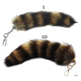 Fox-Racoon Tail Keychain Fur Pendant Key-Chain Bags Charm Keys-Holder