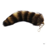Fox-Racoon Tail Keychain Fur Pendant Key-Chain Bags Charm Keys-Holder