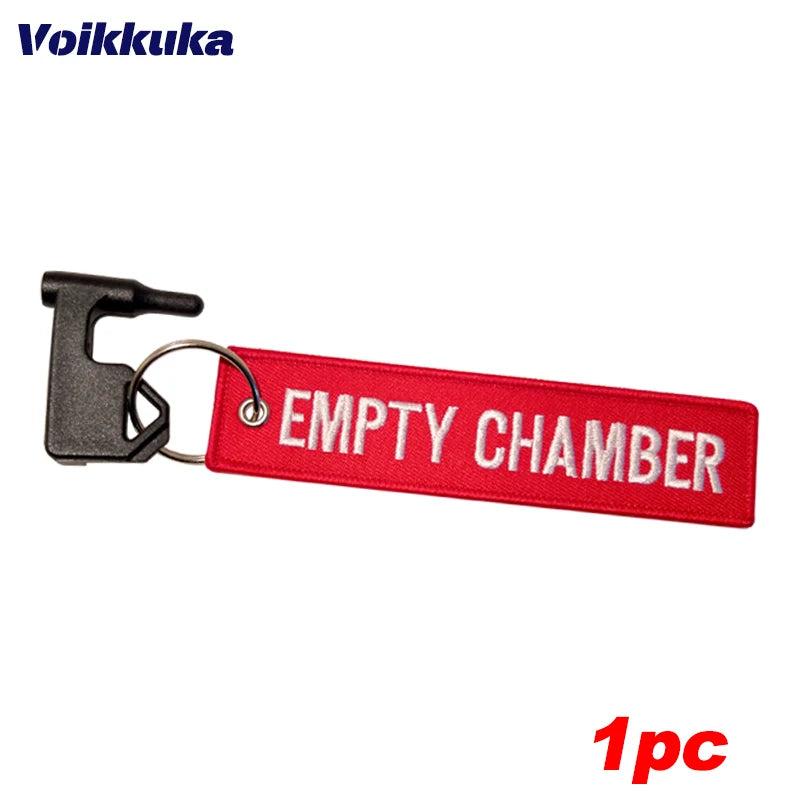 Chamber Safety Flag Keychain Embroidery Double Sided Flathead