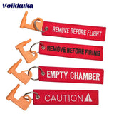 Tactical Chamber Safety Flag Keychain Pendant
