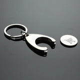 7.5cm Keychain Shopping Cart Pluggable Key Chain For Car Key Ring Holders