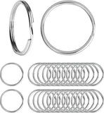 DIY Polished Silver Keyring Stainless Steel Hole Flat Key Ring