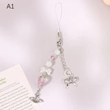 Y2K Sweet Alloy Phone Charms Strawberry Heart Star Keychains