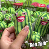 Plush Watermelon Strips Keychain Fruit Doll Keyring Bag Pendant Kids Gift