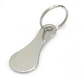 Recycled Stainless Steel Key Chain Shopping Cart Token Key Ring