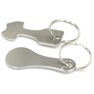 Recycled Stainless Steel Key Chain Shopping Cart Token Key Ring