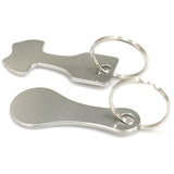 Recycled Stainless Steel Key Chain Shopping Cart Token Key Ring