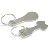 Recycled Stainless Steel Key Chain Shopping Cart Token Key Ring