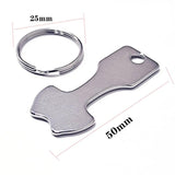 Recycled Stainless Steel Key Chain Shopping Cart Token Key Ring