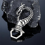 Nordic Dragon Keychain Stainless Steel Nidhogg Keyring