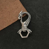Nordic Dragon Keychain Stainless Steel Nidhogg Keyring