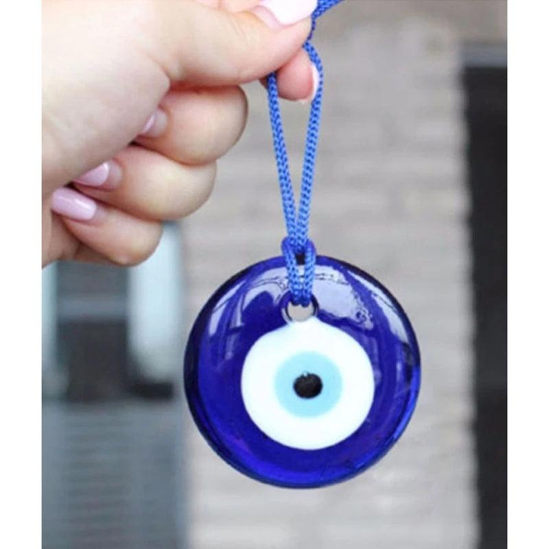 Greek Evil Eye Charm Pendant Lamp Work Glass Car Home Amulet Pendant