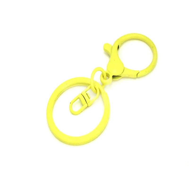10PCS 30mm Metal Keychain Split Rings Lobster Clasp DIY Jewelry Making