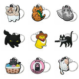 9PCS Keychain Animal Dogs Cats Keyring Children Birthday Gift Souvenir Car Key