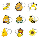 9PCS Keychain Animal Dogs Cats Keyring Children Birthday Gift Souvenir Car Key