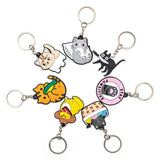 9PCS Keychain Animal Dogs Cats Keyring Children Birthday Gift Souvenir Car Key