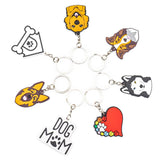 9PCS Keychain Animal Dogs Cats Keyring Children Birthday Gift Souvenir Car Key
