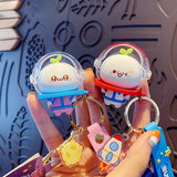 Long Grass Face Dumpling Doll Astronaut Keychain Cartoon Space Suit Pilot Keych