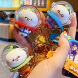 Long Grass Face Dumpling Doll Astronaut Keychain Cartoon Space Suit Pilot Keych