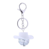 Pink Cowgirl CowBoy Hat Car Charm Rear View Mirror Hanging Disco Ball