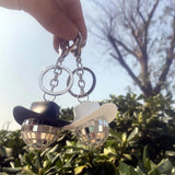Pink Cowgirl CowBoy Hat Car Charm Rear View Mirror Hanging Disco Ball