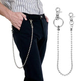 Stainless Steel Wallet Belt Chain Rock Punk Hipster Keychain