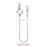 Stainless Steel Wallet Belt Chain Rock Punk Hipster Keychain