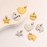 5Pcs Stainless Steel Charms for DIY Jewelry Making