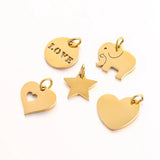 5Pcs Stainless Steel Charms for DIY Jewelry Making