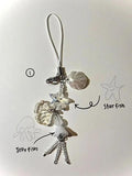 Ocean Style Phone Charm Strap Seashell Jelly Fish Key Strap Lanyard