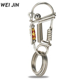 Colorful Engraved Charm Keychain, Men's Trinket Style