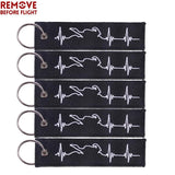 5PCS Biker Heartbeat Keychain Cars Trinket Holder Father's Gift