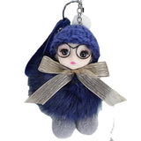 Pompom Baby Keychain Plush Doll Bag Keyring Car Gift
