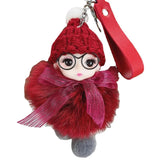 Pompom Baby Keychain Plush Doll Bag Keyring Car Gift