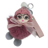 Pompom Baby Keychain Plush Doll Bag Keyring Car Gift