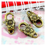 20pcs Antique Bronze Charms Lobster Clasp Key Chain DIY Jewelry Findings