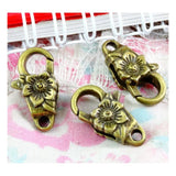 20pcs Antique Bronze Charms Lobster Clasp Key Chain DIY Jewelry Findings