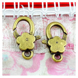 20pcs 16*27MM Antique Bronze Charms Lobster Clasp DIY Key Chains