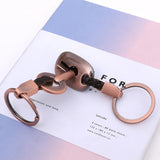 Zinc Alloy Couples Lock Key Chain Ring Holder Metal Car Keyring